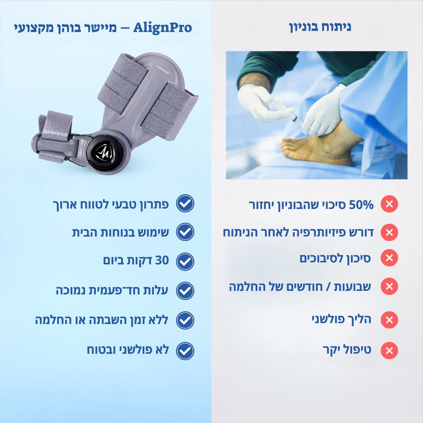 AlignPro – מיישר בוהן מקצועי